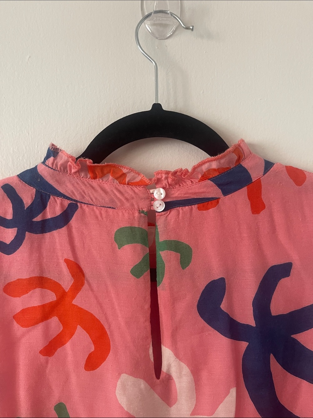 Oliphant Pink Tiered Sleeveless Printed Mini Dress - Picture 6 of 7